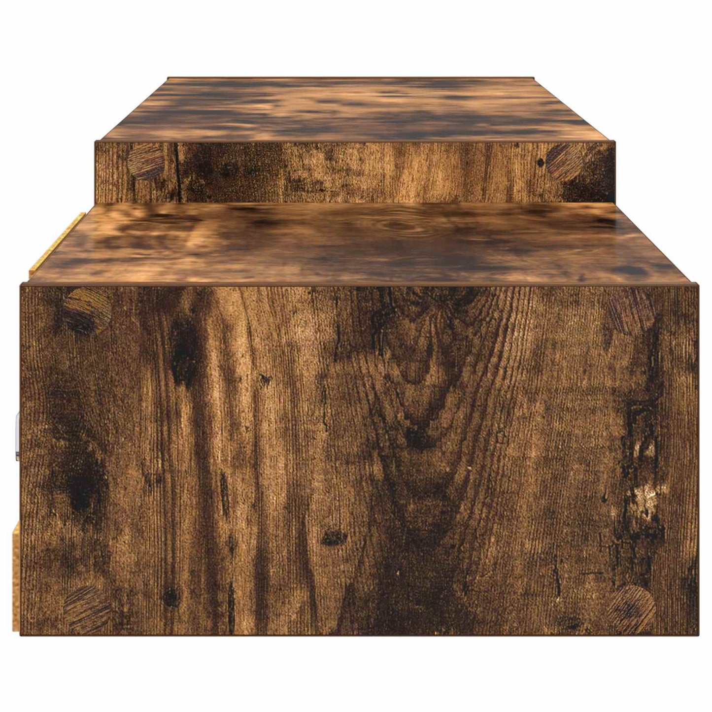 Vegghengt TV-skap Veggmontert Røkt Eik 220 x 28 x 21 cm