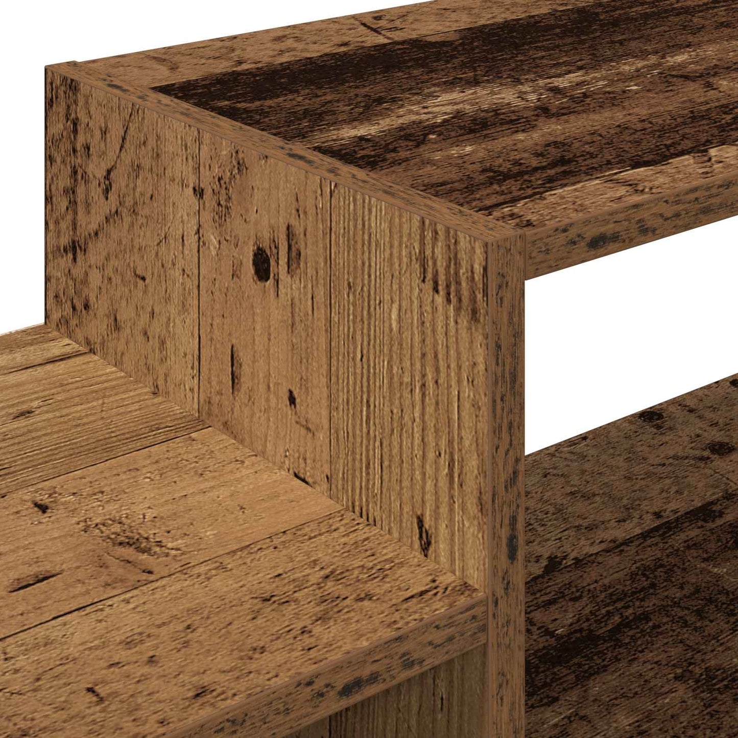 Vegghengt TV-skap Veggmontert Gammelt tre 220 x 28 x 21 cm