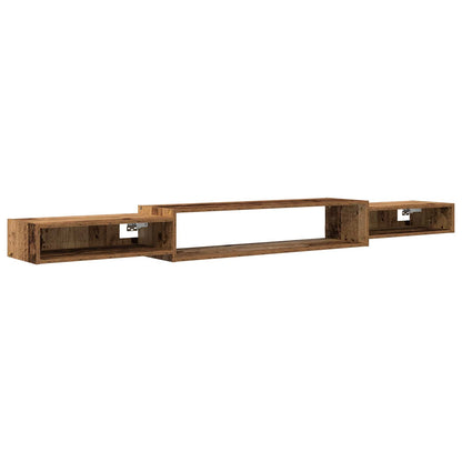 Vegghengt TV-skap Veggmontert Gammelt tre 220 x 28 x 21 cm