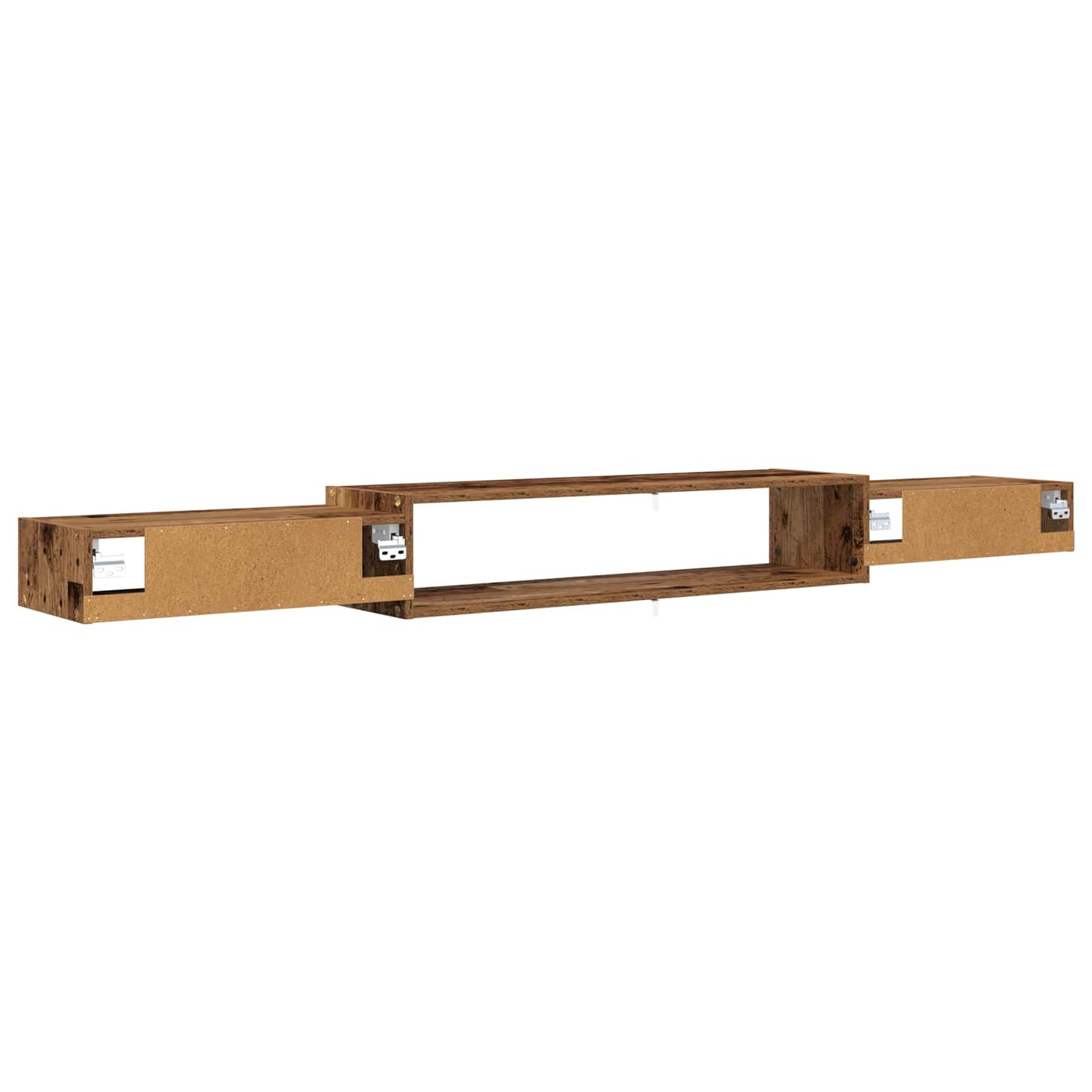 Vegghengt TV-skap Veggmontert Gammelt tre 220 x 28 x 21 cm