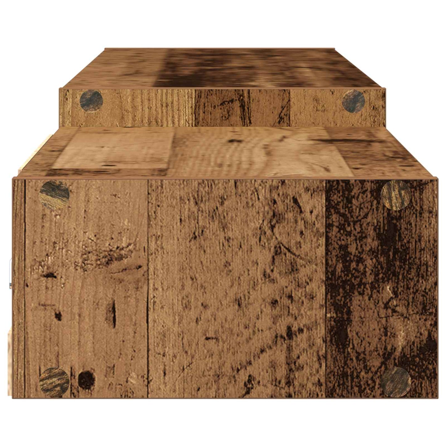 Vegghengt TV-skap Veggmontert Gammelt tre 220 x 28 x 21 cm