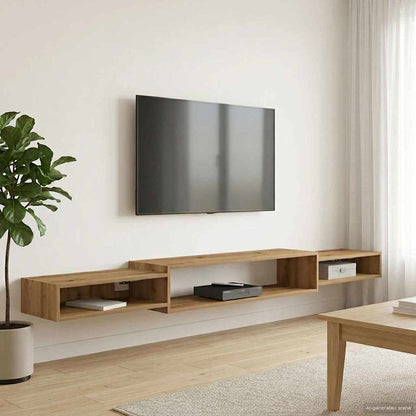 Vegghengt TV-skap Veggmontert Artisan eik 220 x 28 x 21 cm