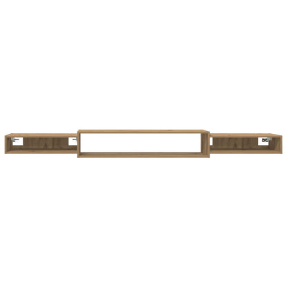 Vegghengt TV-skap Veggmontert Artisan eik 220 x 28 x 21 cm
