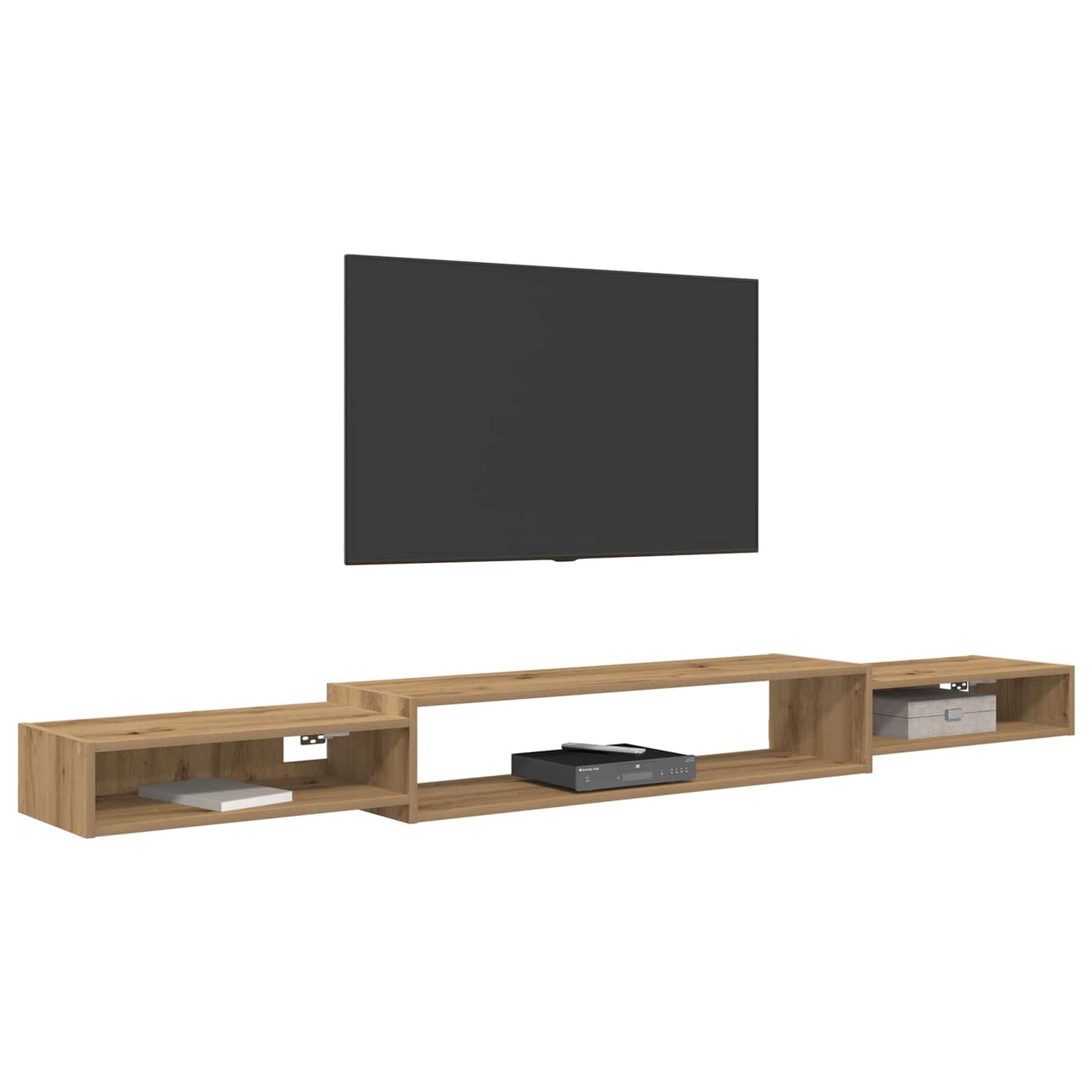 Vegghengt TV-skap Veggmontert Artisan eik 220 x 28 x 21 cm