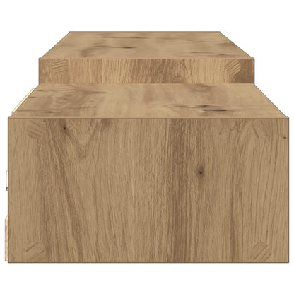 Vegghengt TV-skap Veggmontert Artisan eik 220 x 28 x 21 cm