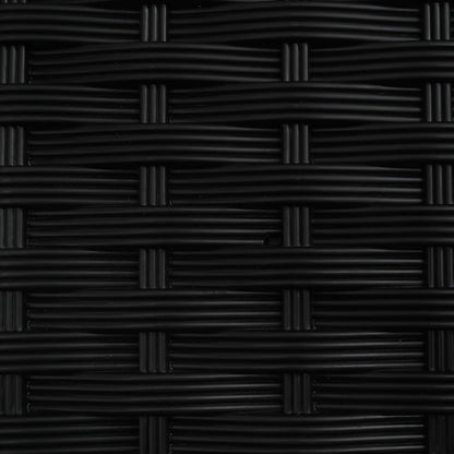 Hevet Bed med Trellis og Tak Svart 204 x 40 x 141 cm PP
