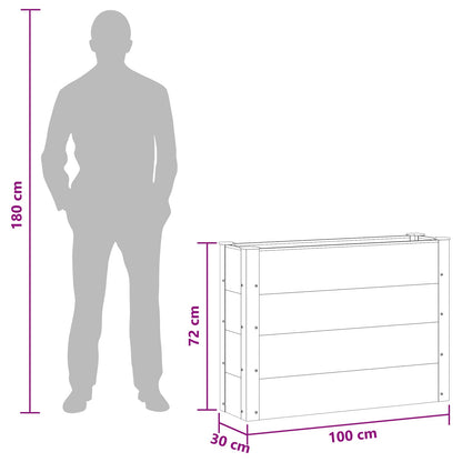 Høybed Brun 100 x 30 x 72 cm