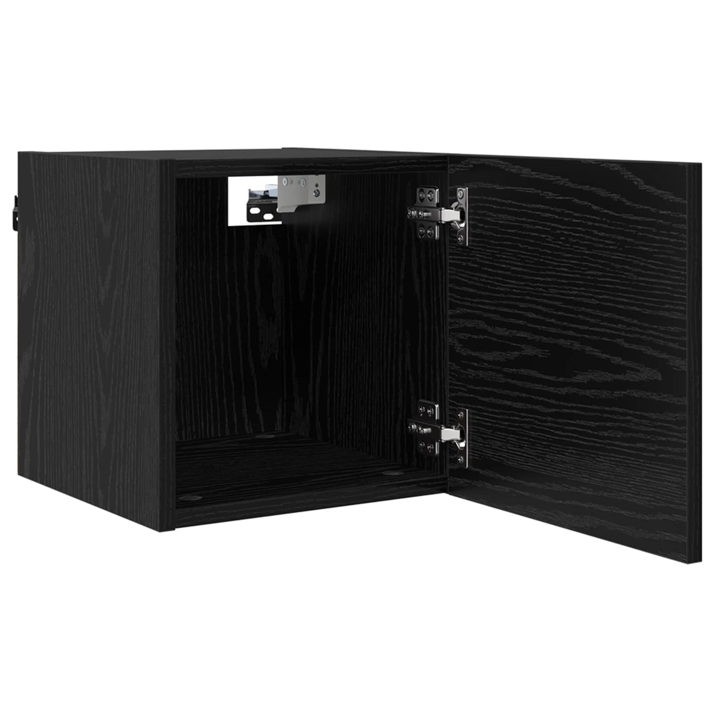 Vegghengt TV-hylle 4 pcs Svart eik 30,5 x 30 x 30 cm
