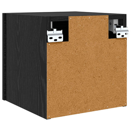 Vegghengt TV-hylle 4 pcs Svart eik 30,5 x 30 x 30 cm