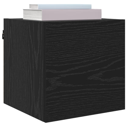 Vegghengt TV-hylle 4 pcs Svart eik 30,5 x 30 x 30 cm
