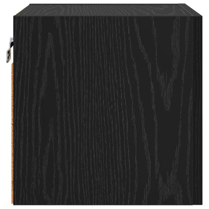 Vegghengt TV-hylle 4 pcs Svart eik 30,5 x 30 x 30 cm