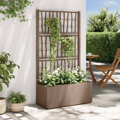 Hagepotte med klatrestativ Brun 80 x 36 x 140 cm PP