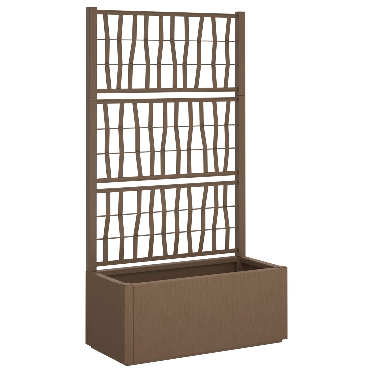Hagepotte med klatrestativ Brun 80 x 36 x 140 cm PP