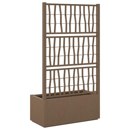 Hagepotte med klatrestativ Brun 80 x 36 x 140 cm PP