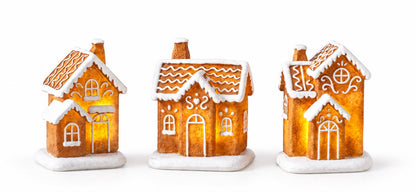 Belysning Jul Pepperkakehus 3-pakning