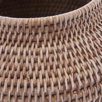 Dekorativ Kurv Blomsterpotte Norah Rattan 39x30 cm
