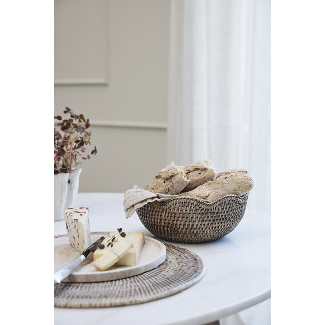 Dekorativ Kurv Brødkurv Norah Rattan 24X10 cm