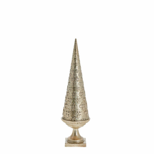 Innendørs julepynt juletre 26,5 cm antikk gull