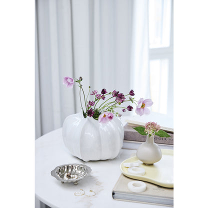Dekorativ vase 22,5 cm hvit
