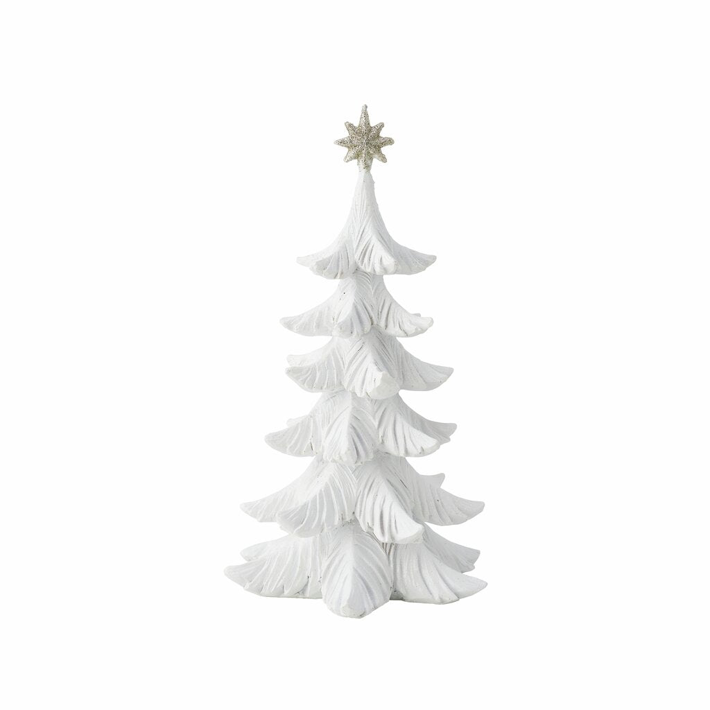 Innendørs julepynt juletre 21 cm Hvit