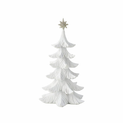 Innendørs julepynt juletre 21 cm Hvit
