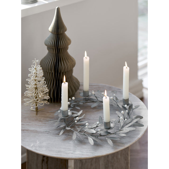 Julelysestake Misteltein Jern 34 cm rund