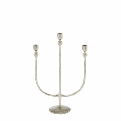 Lysestake Imelia 3-armet 24,5 cm sølv