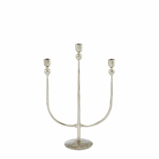 Lysestake Imelia 3-armet 24,5 cm sølv