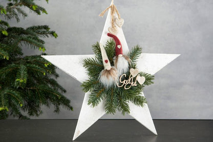 Innendørs julepynt Nisse stick Mix 12cm 2-pack