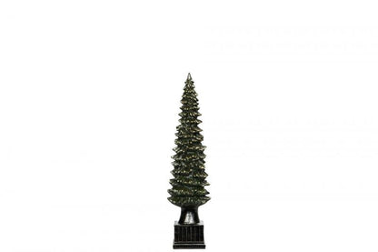 Innendørs Julepynt Gran Luxury Dark Green / Black Poly 50cm