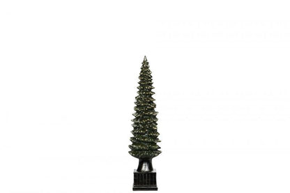 Innendørs Julepynt Gran Luxury Dark Green / Black Poly 50cm