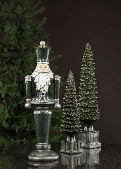 Innendørs Julepynt Gran Luxury Dark Green / Black Poly 50cm