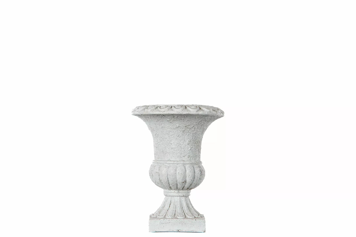 Blomsterpotte Blomsterkrukke Pokal Antikk hvit - 18cm
