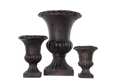 Blomsterpotte Blomsterkrukke Pokal antikk brun - 30cm
