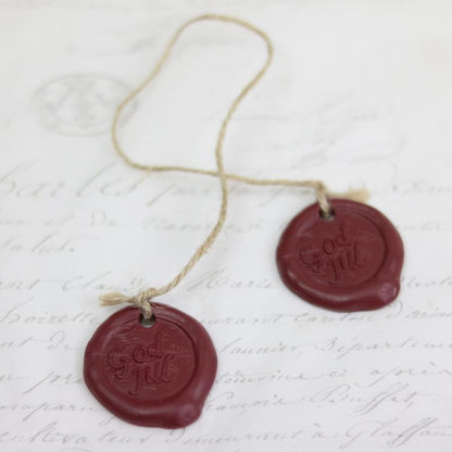 Innendørs julepynt God Jul Seal - rød 2-pack SALG