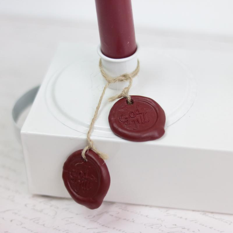 Innendørs julepynt God Jul Seal - rød 2-pack SALG