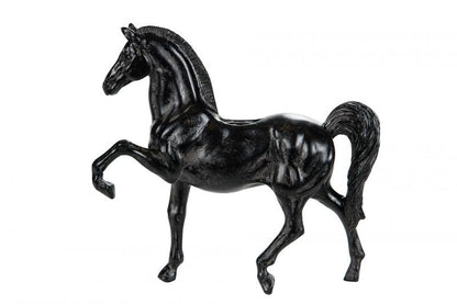 Lysestake Hest Brun Svart Poly 19cm