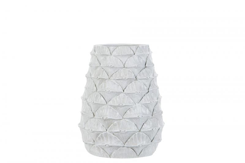 Blomsterpotte Blomsterkrukke Vase Palm White Shade 19,5x25cm SALG