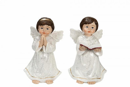 Dekorasjon Engel Barn Mix Poly 2-pack