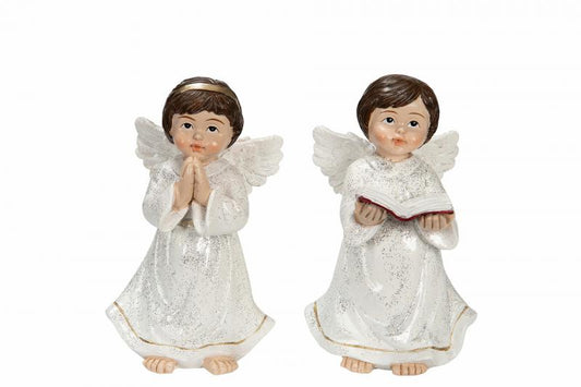 Dekorasjon Engel Barn Mix Poly 2-pack