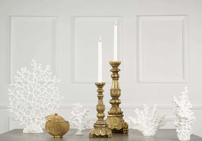 Ljusstake Enya Guld Poly 13x31cm