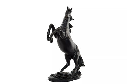 Dekorasjon Dyr Hest steilende Svart Brun Poly 30x13x39cm