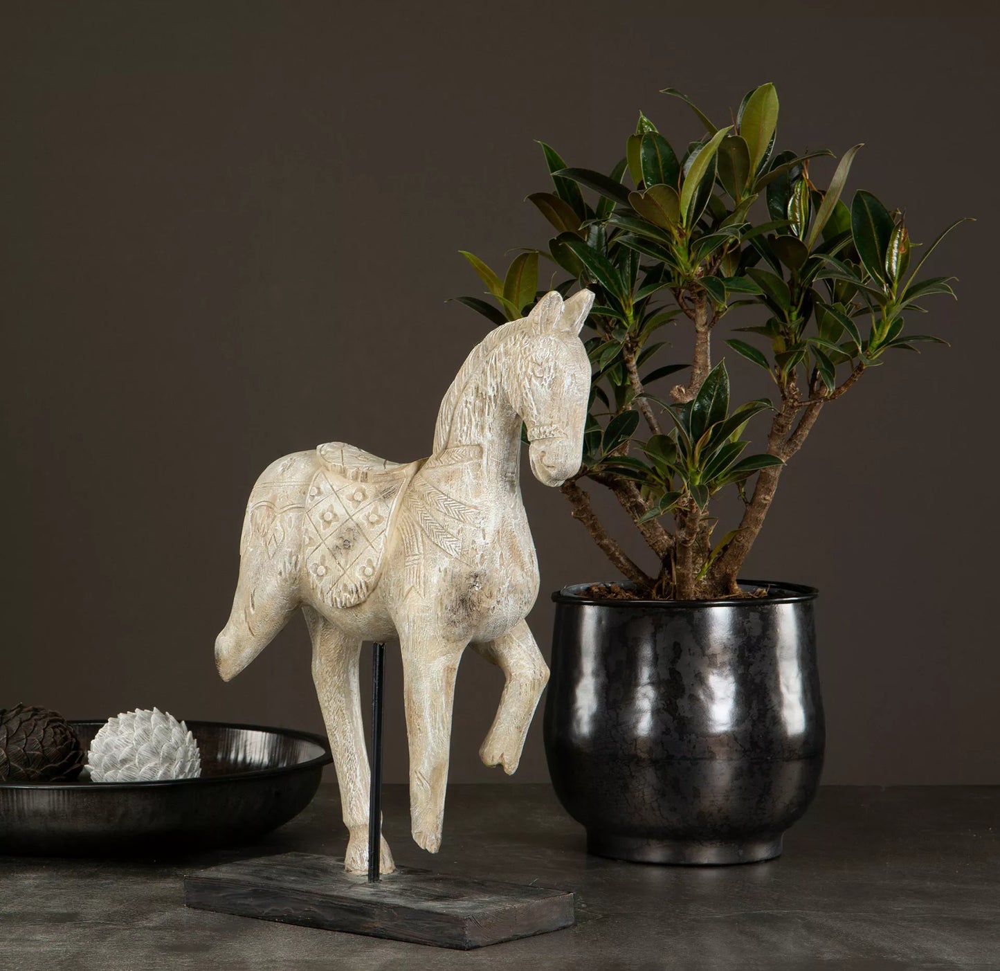 Dekorasjon Dyr Hest Kina Vintage 29x12,5x47cm