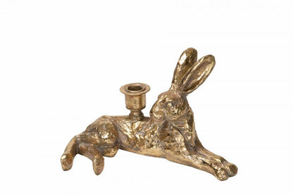 Påskepynt Lysestake Hare Liggende Poly