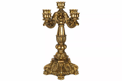 Ljusstake 5-Arm Julie Guld Poly 31x50cm