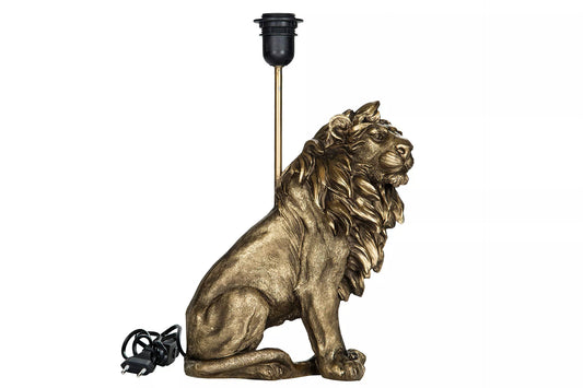 Bordlampe Løve Poly Mørkt gull 25x32 42cm
