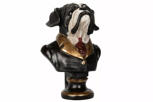 Dekorasjon Dyr Hund Byste Bulldog Mr Big Poly 37x27x52cm