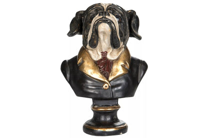 Dekorasjon Dyr Hund Byste Bulldog Mr Big Poly 37x27x52cm