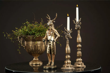 Innendørs Julepynt Dekorasjon Statue Hjort Mørkt Gull Poly 16x14x54cm