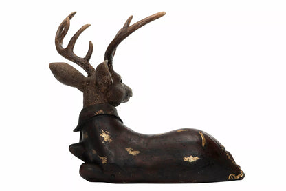 Innendørs Julepynt Hjort Hvilende Poly 39,5x22x35cm
